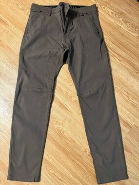 Men's Slim Tech Chino Pants - Dark Brown Projek Raw